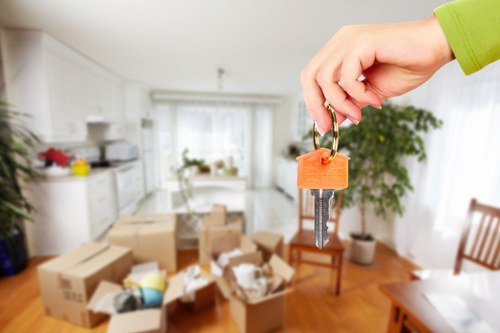 Careful loading of sofas and tables for a Kingston furniture move