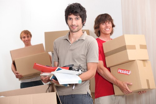 Charity donation items prepared during a Kingston house move