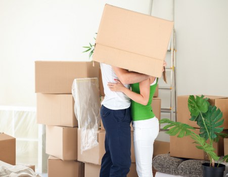 Securely loaded van representing safe moving operations