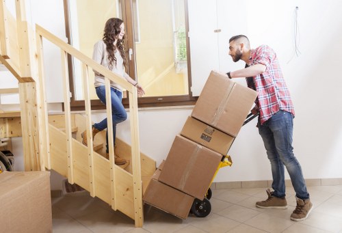 Packed student belongings ready for collection in Kingston