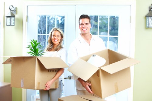 Organised packing materials ready for a local move in Kingston